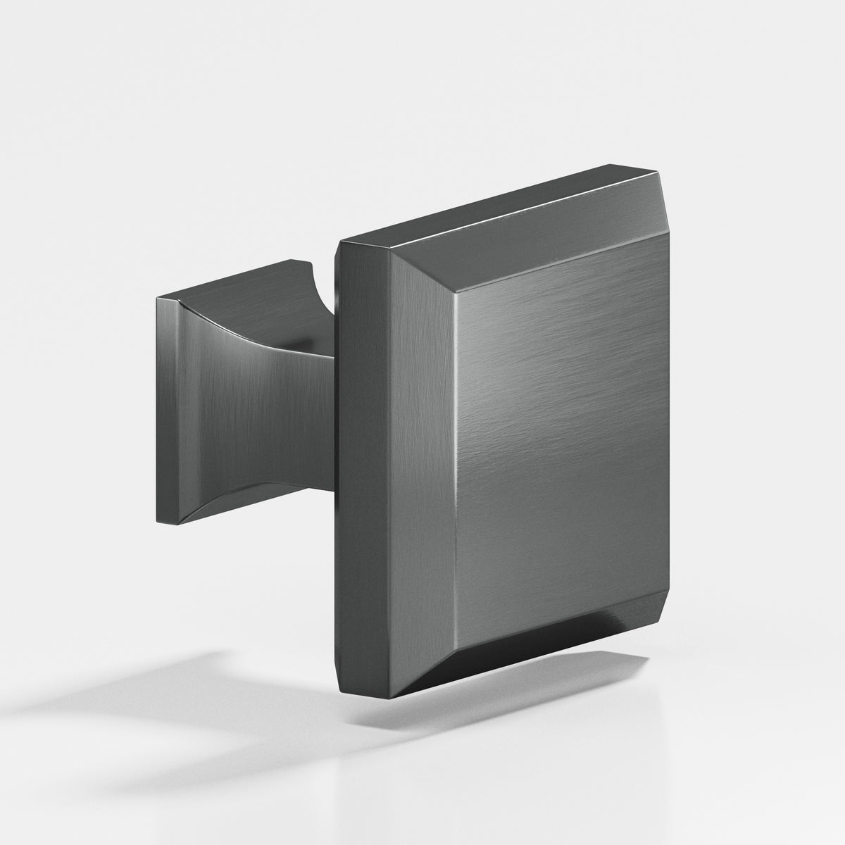 Colonial Bronze 517 Square Beveled Knob with Flared Square Post, 1 in - Graphite