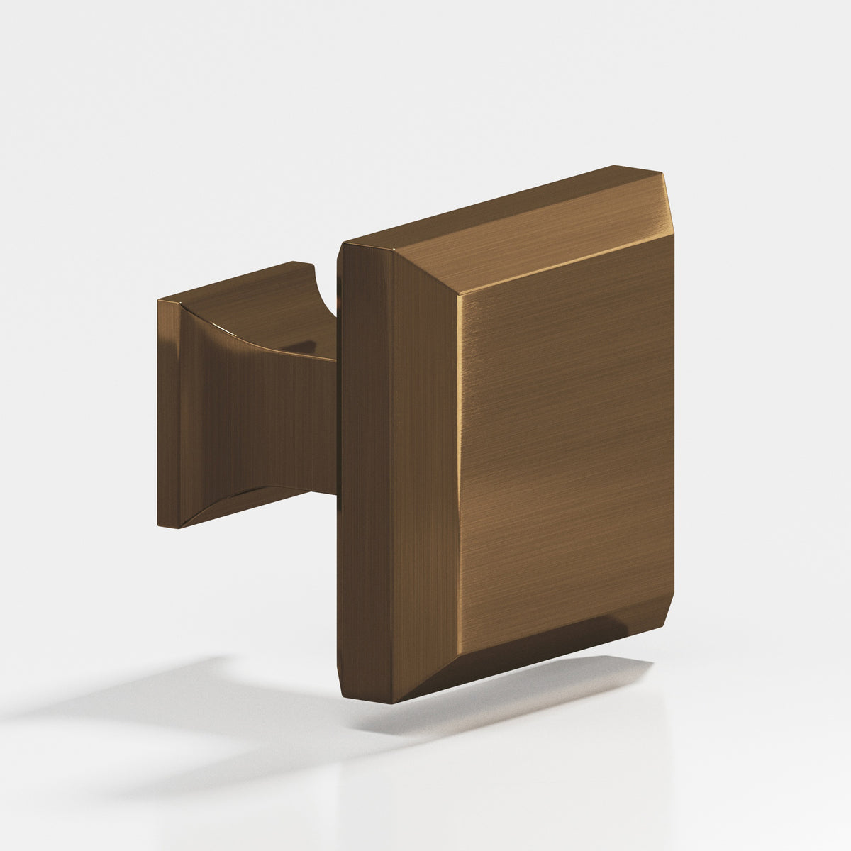 Colonial Bronze 529 Square Beveled Knob with Flared Square Post, 1-1/2 in - Light Statuary Bronze