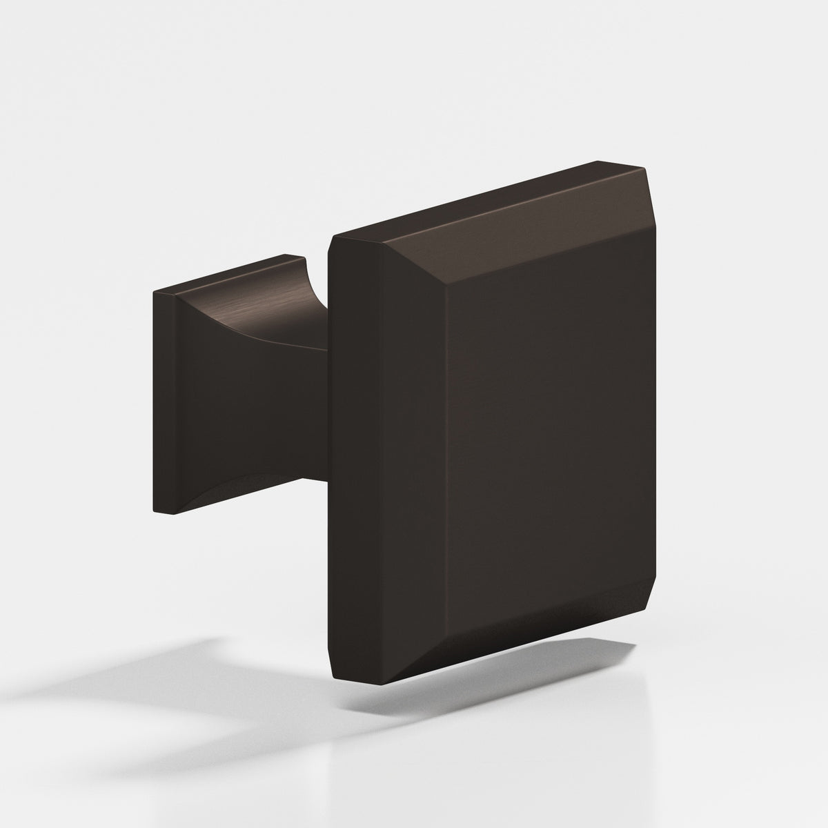 Colonial Bronze 528 Square Beveled Knob with Flared Square Post, 1-1/4 in - Matte Dark Statuary Bronze