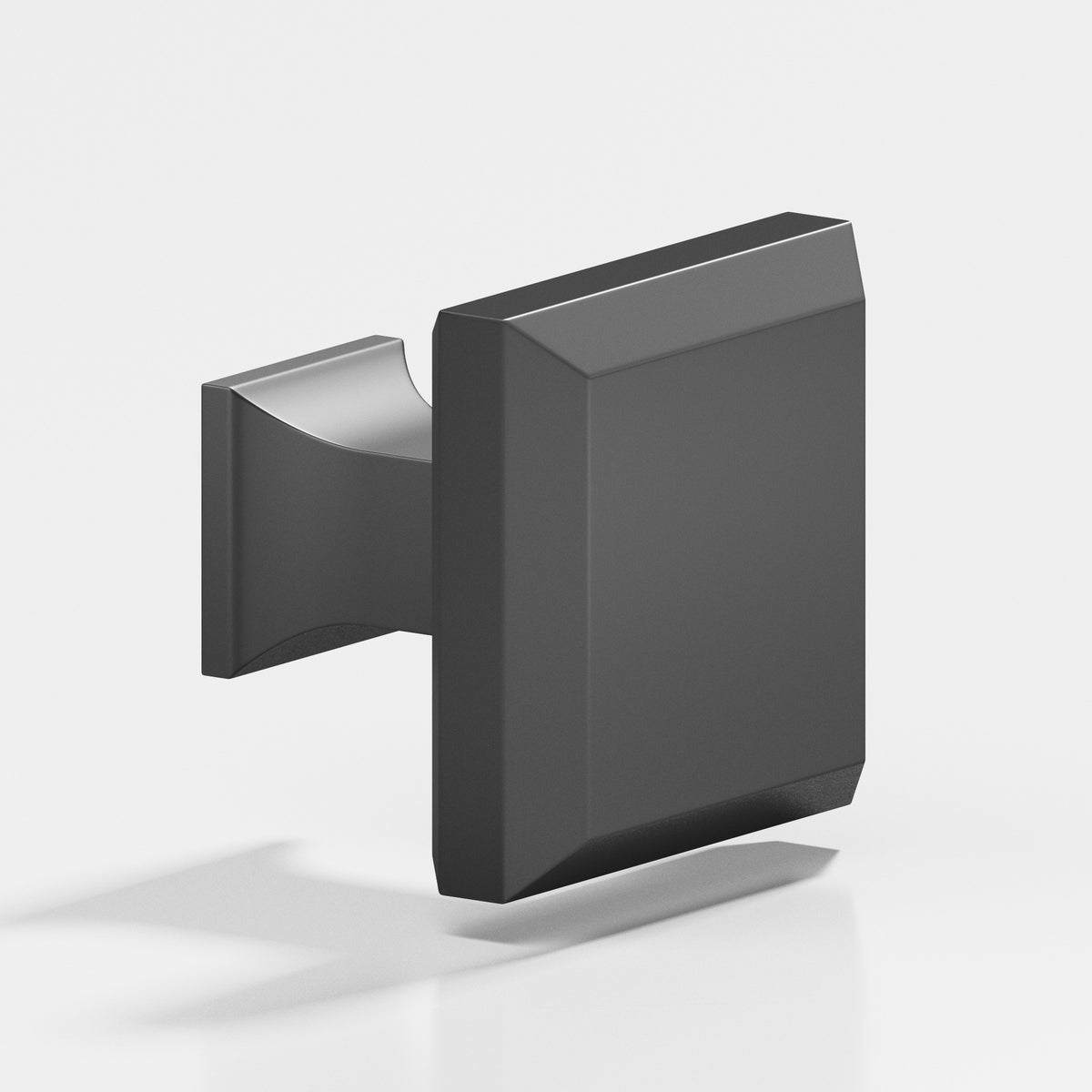 Colonial Bronze 517 Square Beveled Knob with Flared Square Post, 1 in - Matte Graphite