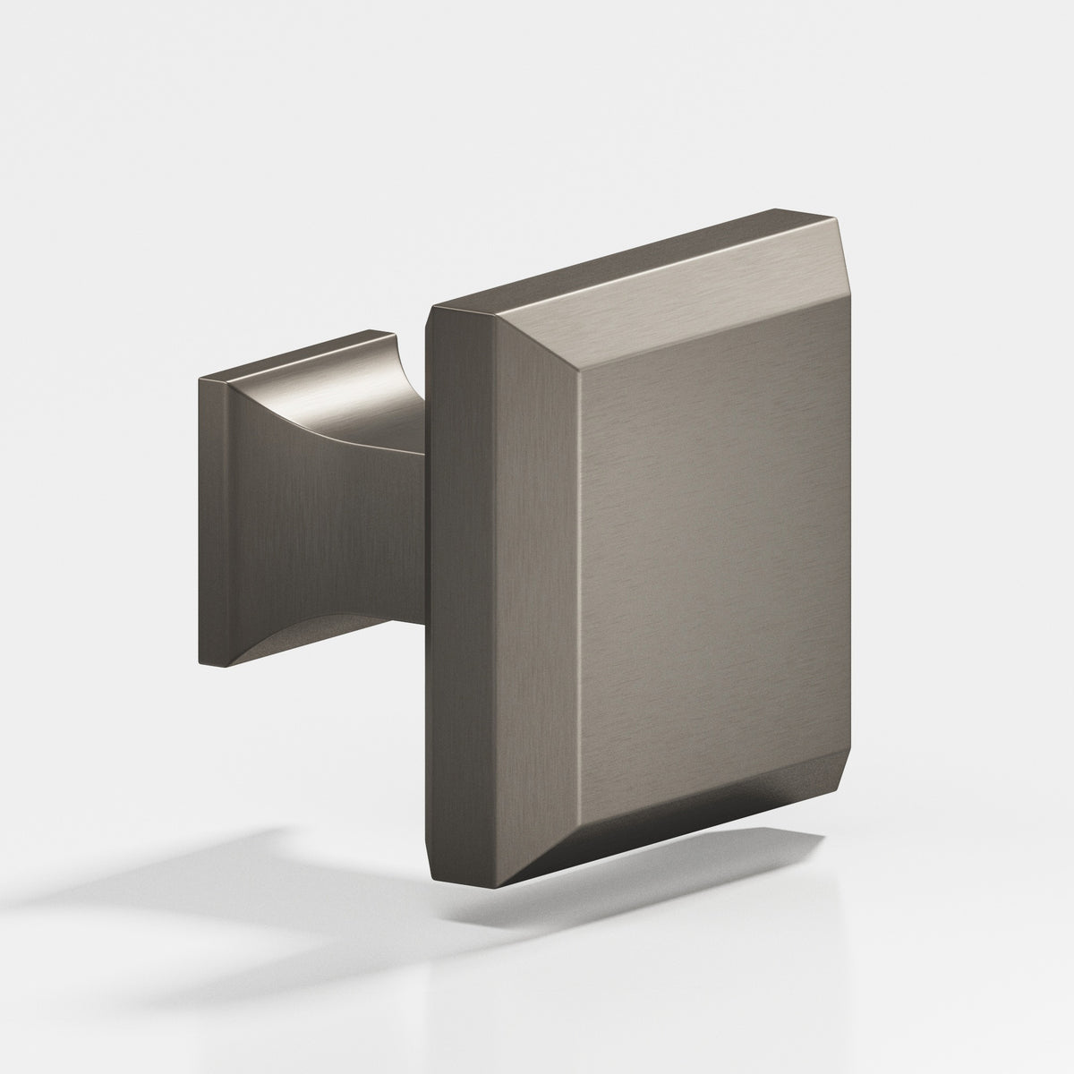 Colonial Bronze 529 Square Beveled Knob with Flared Square Post, 1-1/2 in - Matte Pewter