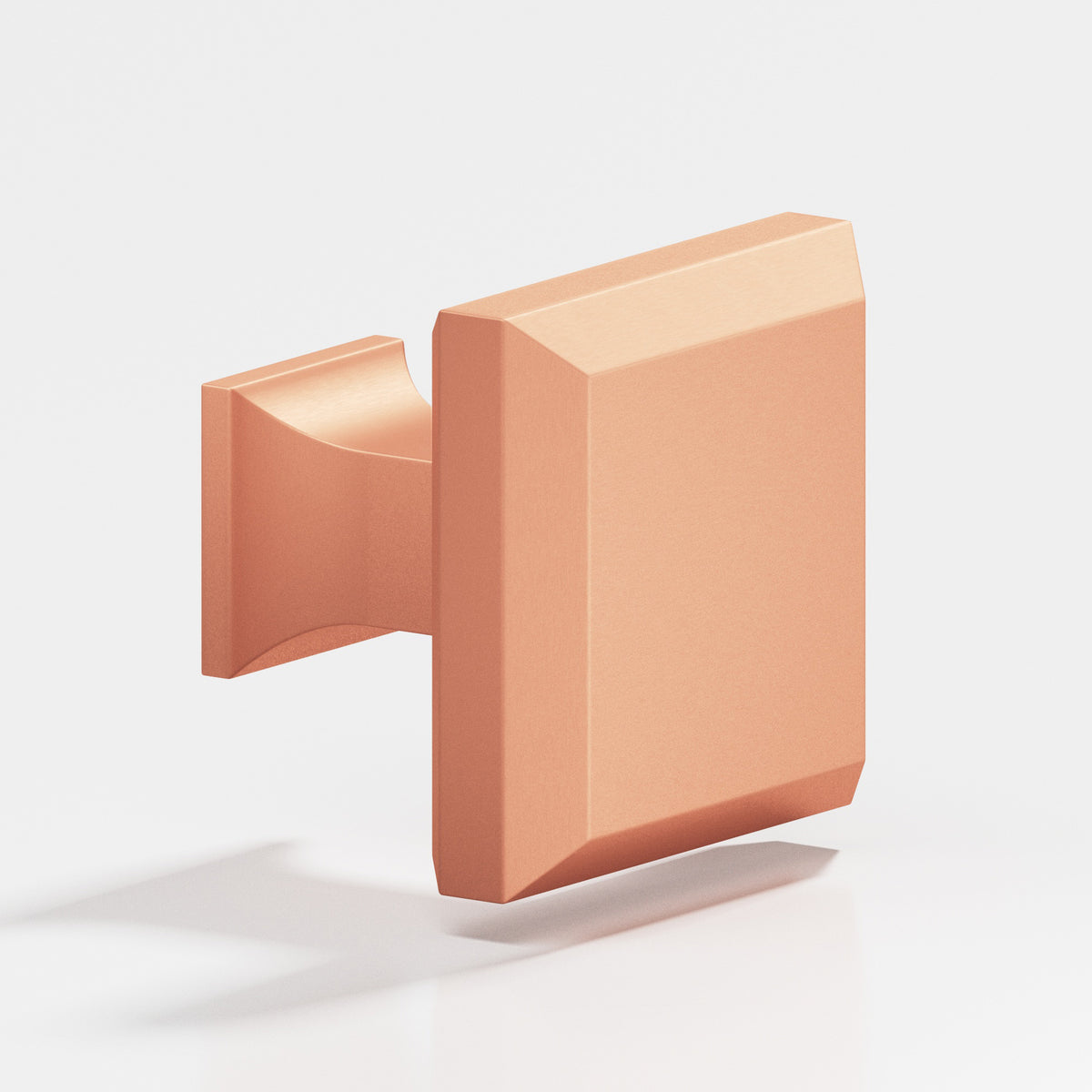 Colonial Bronze 517 Square Beveled Knob with Flared Square Post, 1 in - Matte Satin Copper