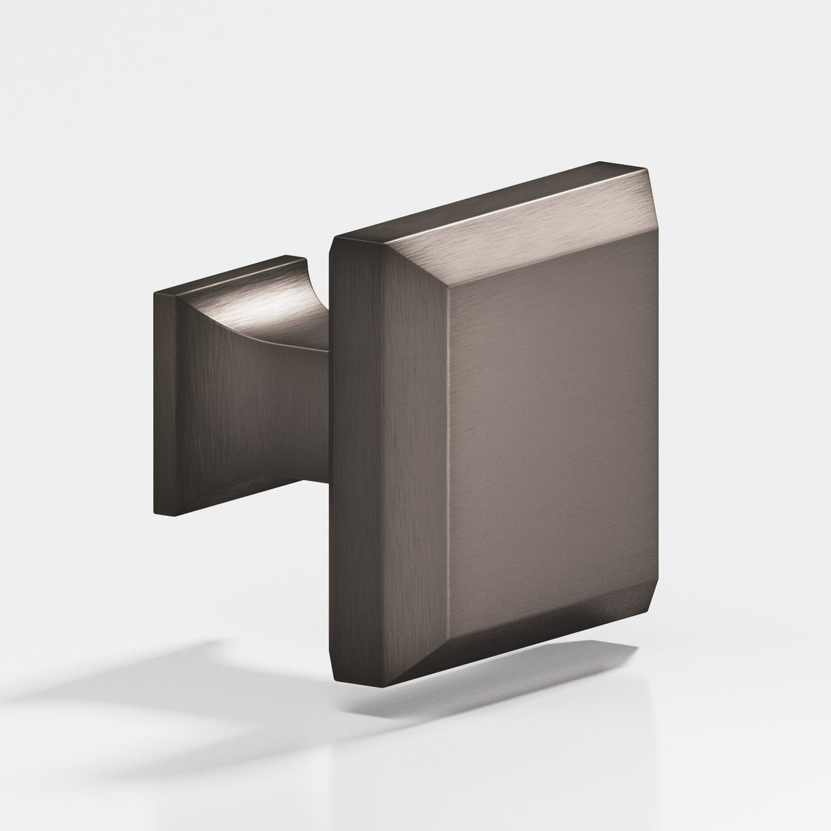 Colonial Bronze 528 Square Beveled Knob with Flared Square Post, 1-1/4 in - Pewter