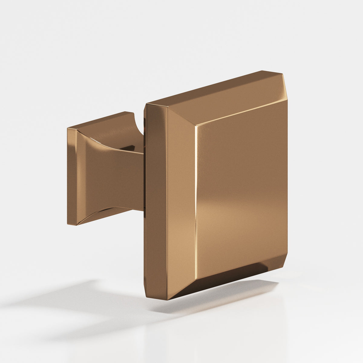 Colonial Bronze 528 Square Beveled Knob with Flared Square Post, 1-1/4 in - Polished Bronze