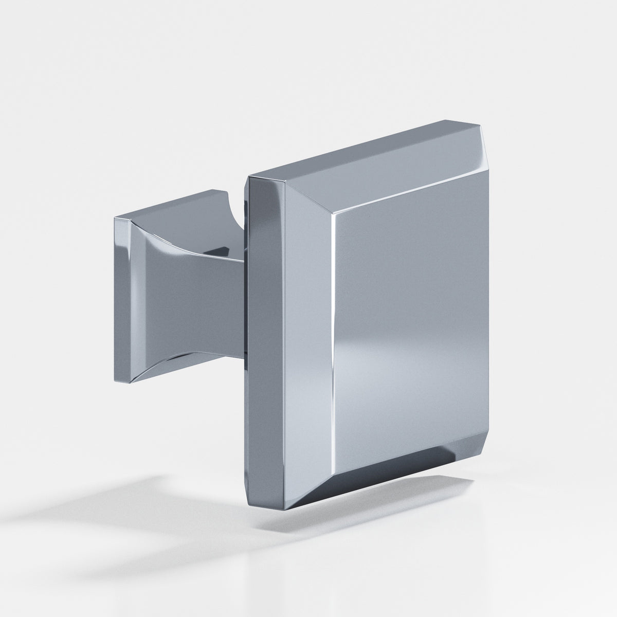 Colonial Bronze 528 Square Beveled Knob with Flared Square Post, 1-1/4 in - Polished Chrome