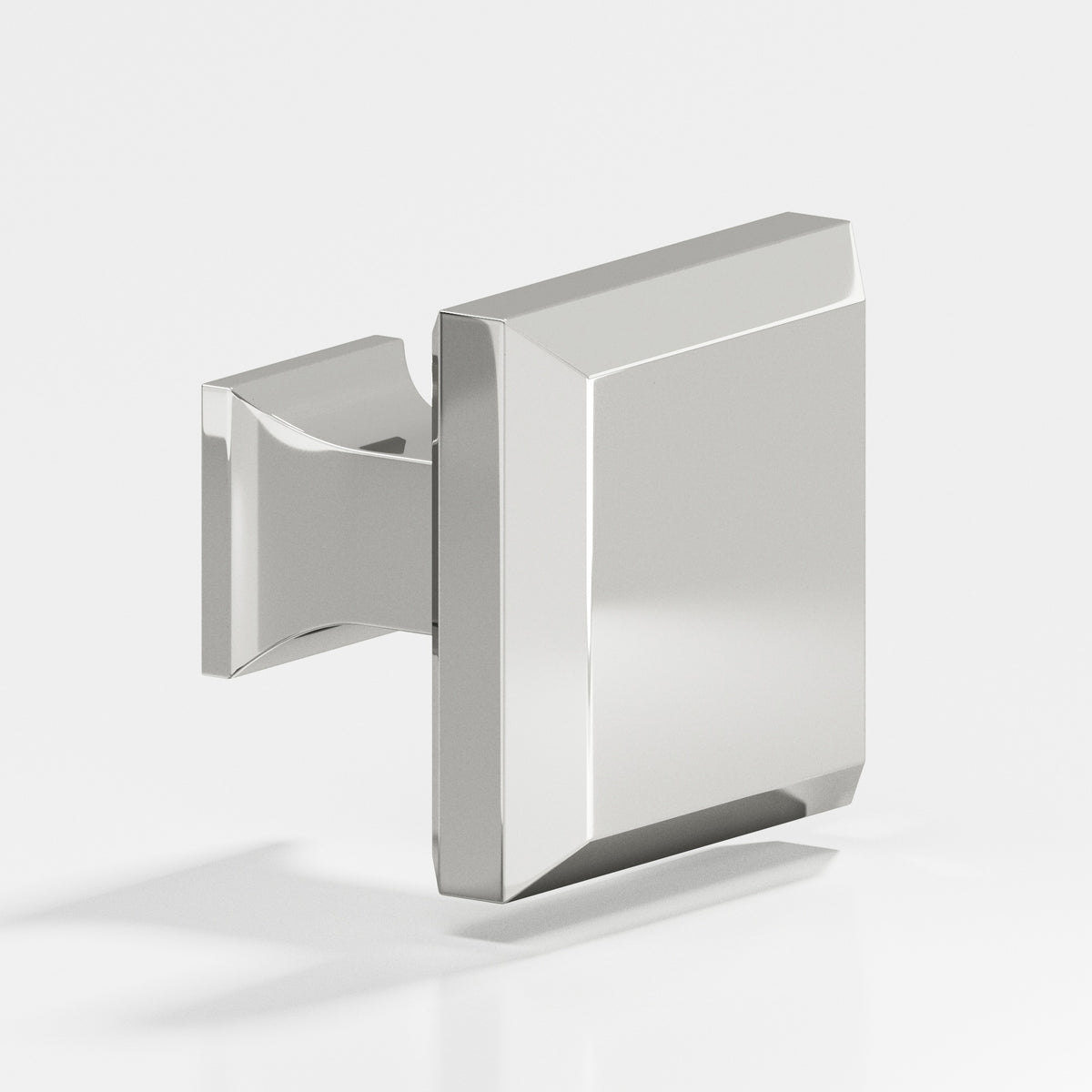 Colonial Bronze 528 Square Beveled Knob with Flared Square Post, 1-1/4 in - Polished Nickel