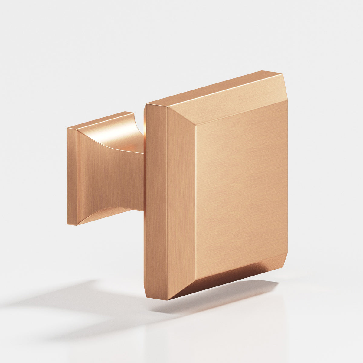 Colonial Bronze 517 Square Beveled Knob with Flared Square Post, 1 in - Satin Bronze