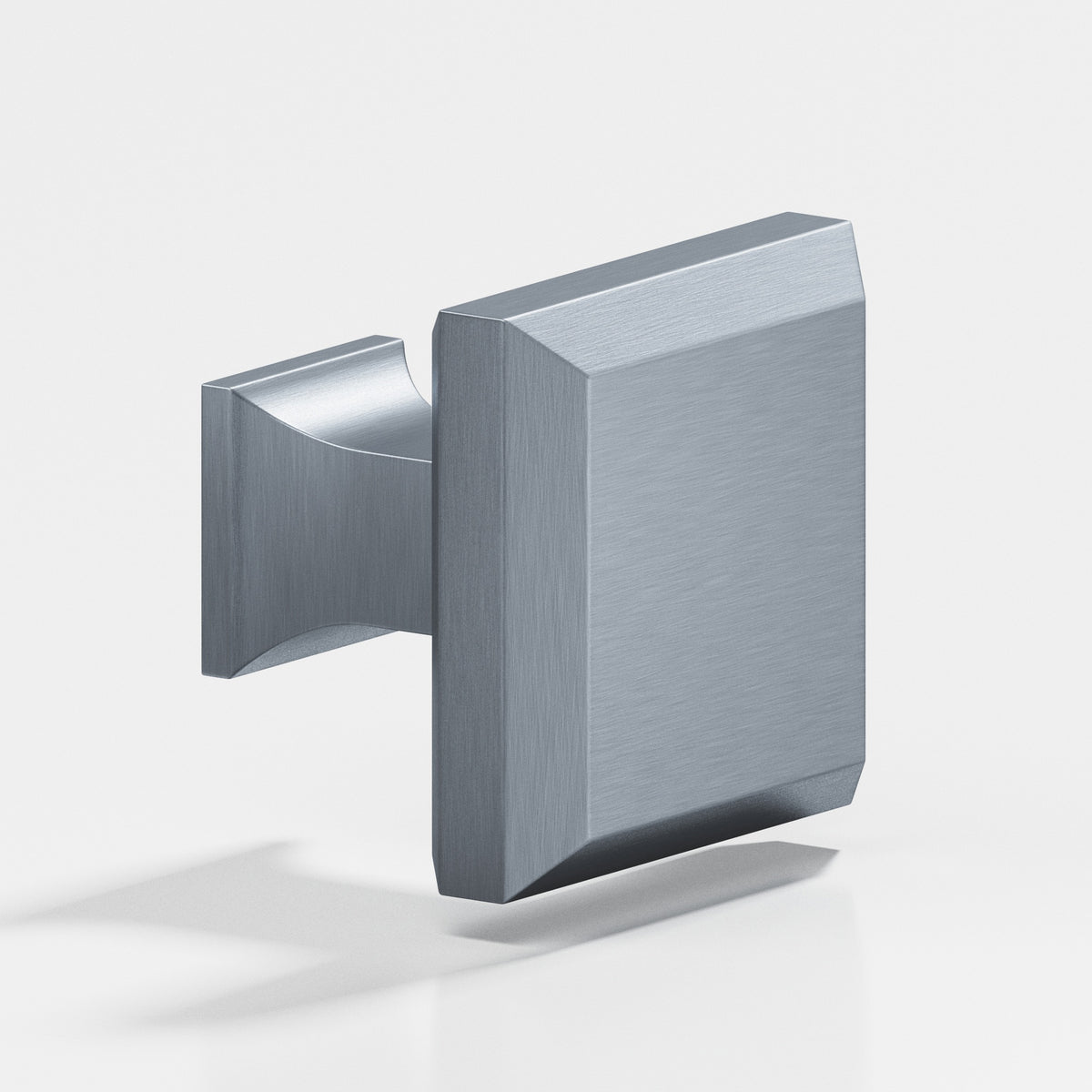 Colonial Bronze 529 Square Beveled Knob with Flared Square Post, 1-1/2 in - Satin Chrome