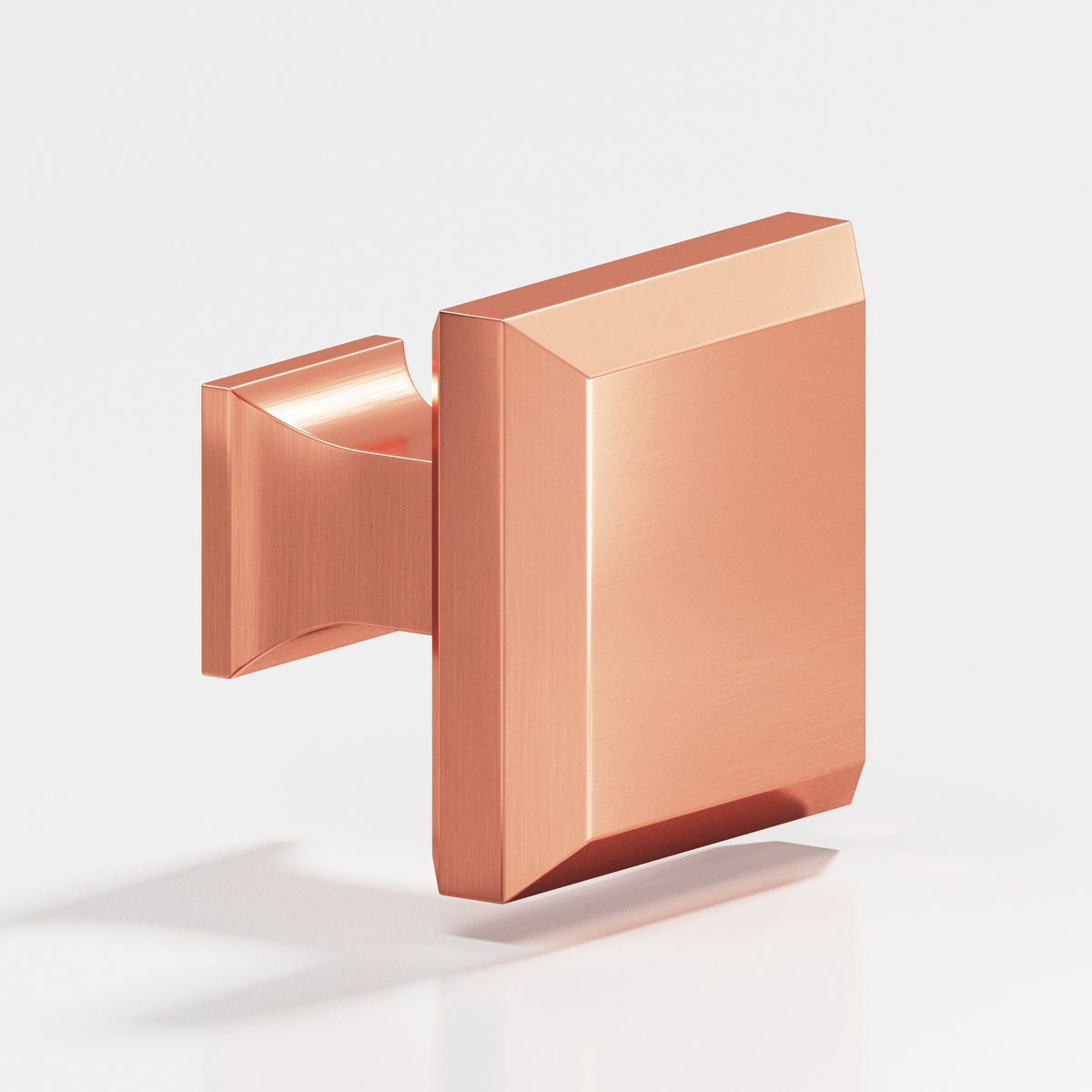 Colonial Bronze 517 Square Beveled Knob with Flared Square Post, 1 in - Satin Copper