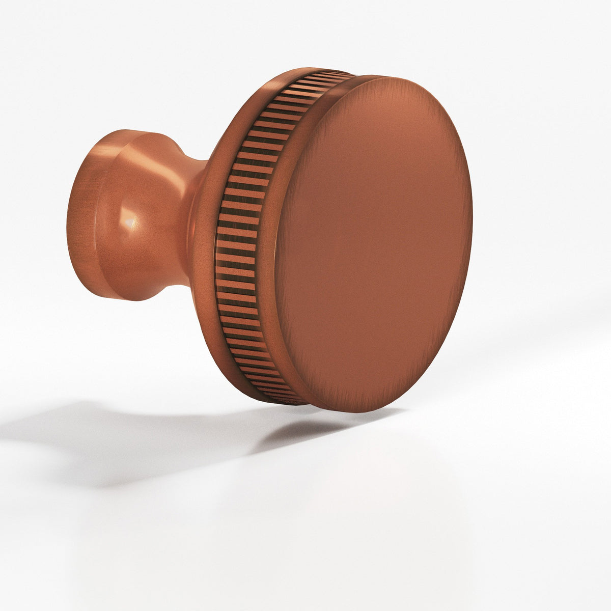 Colonial Bronze 583 Coined Sandwich Knob, 1 in Diameter - Matte Antique Copper