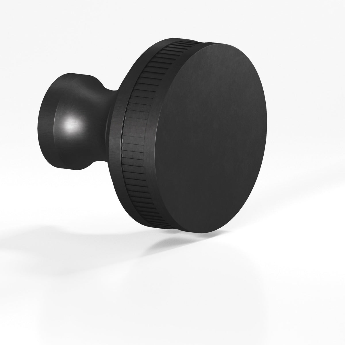 Colonial Bronze 583 Coined Sandwich Knob, 1 in Diameter - Matte Satin Black