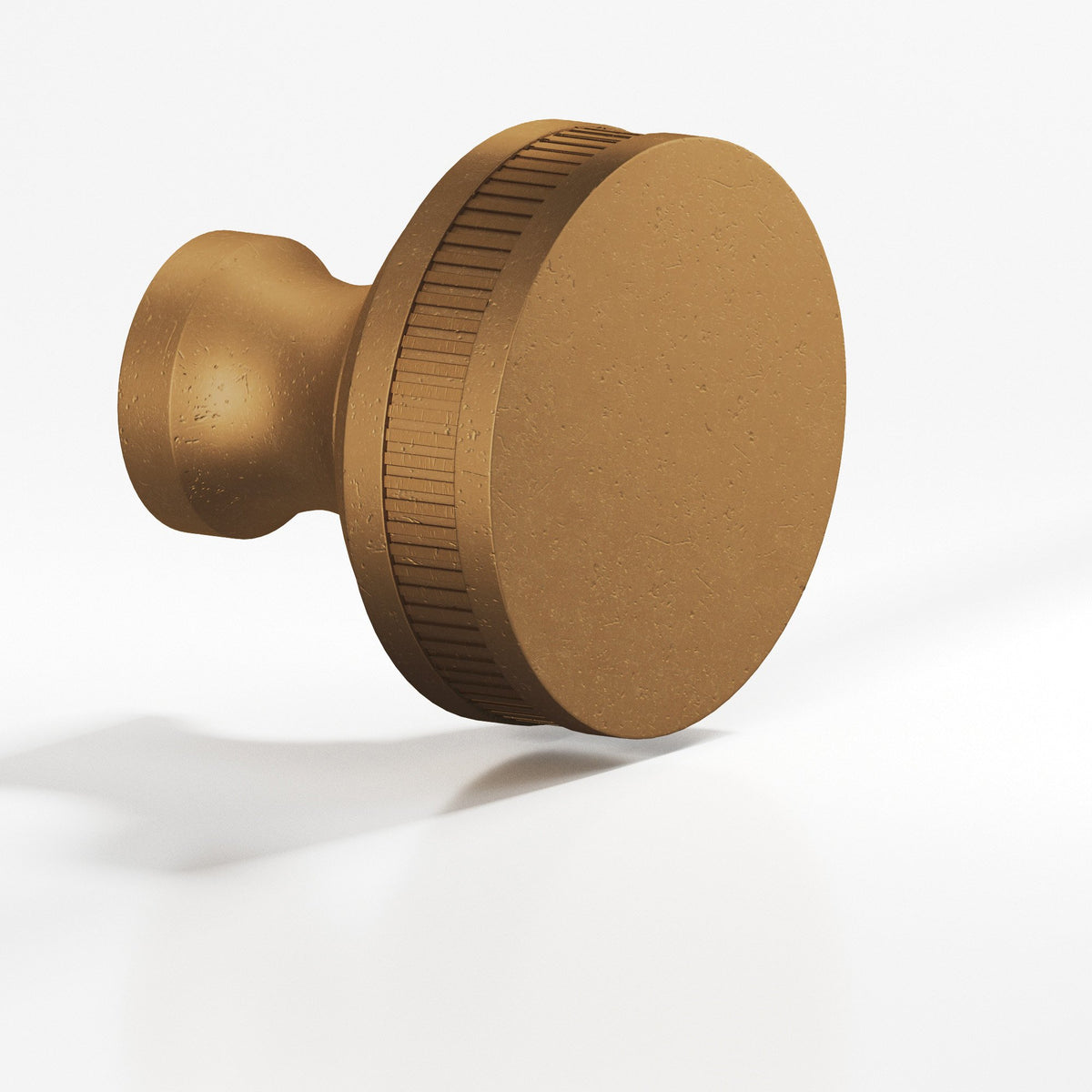 Colonial Bronze 583 Coined Sandwich Knob, 1 in Diameter - Distressed Light Statuary Bronze