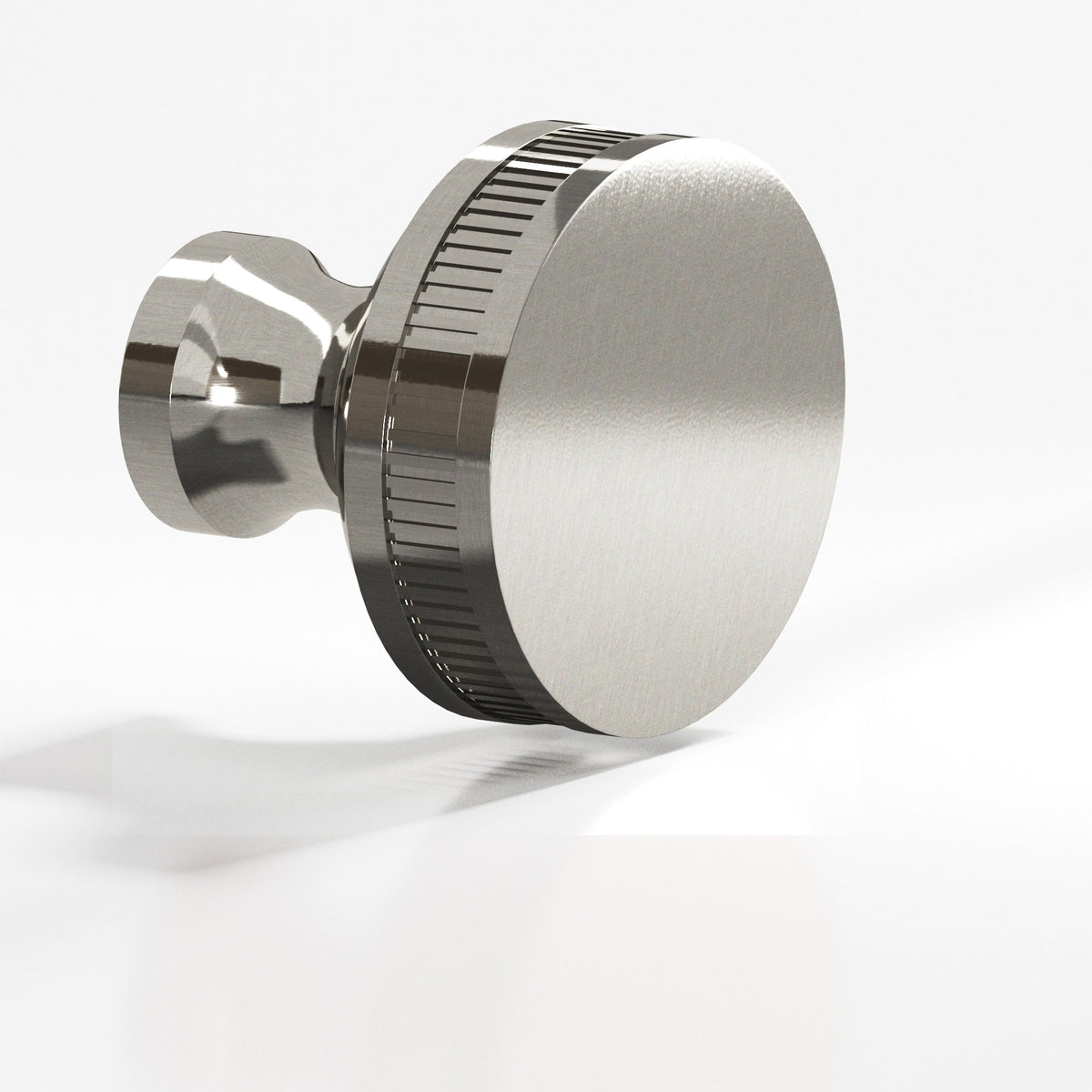 Colonial Bronze 583 Coined Sandwich Knob, 1 in Diameter - Nickel Stainless