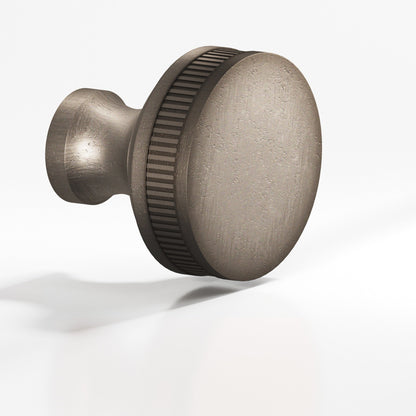 Colonial Bronze 585BB Coined Sandwich Back-to-Back Shower Door Knob Kit, 1-1/2 in Diameter - Distressed Pewter