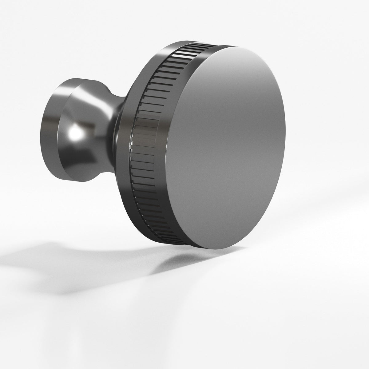 Colonial Bronze 583 Coined Sandwich Knob, 1 in Diameter - Graphite