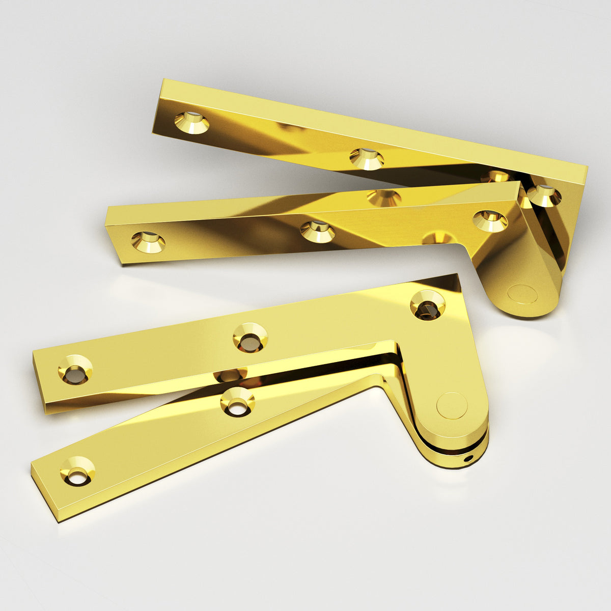 Colonial Bronze 5FH Removable Flat-Head Pin Pivot Hinge, 4-3/8 in (Pair) - French Gold