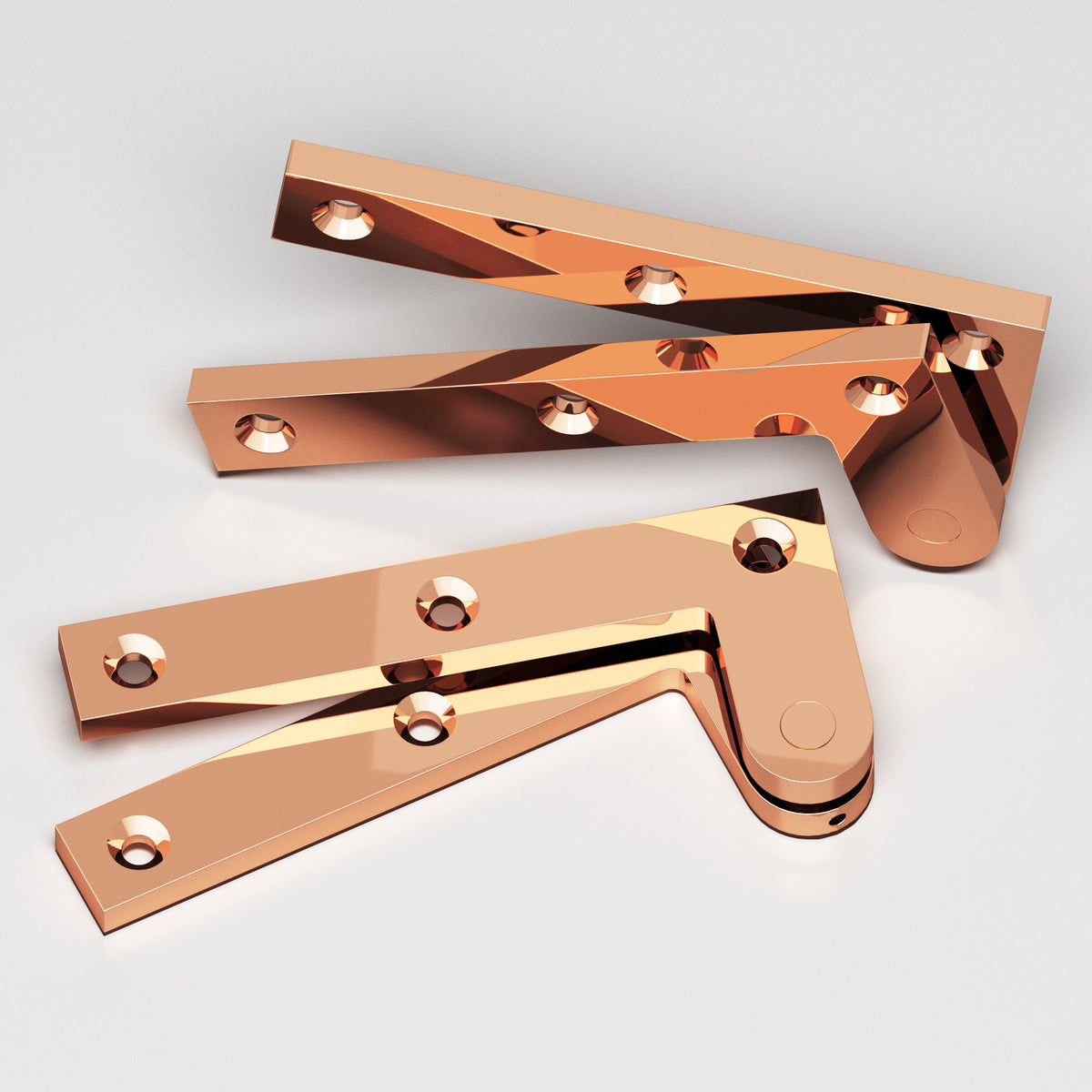 Colonial Bronze 5FH Removable Flat-Head Pin Pivot Hinge, 4-3/8 in (Pair) - Polished Copper
