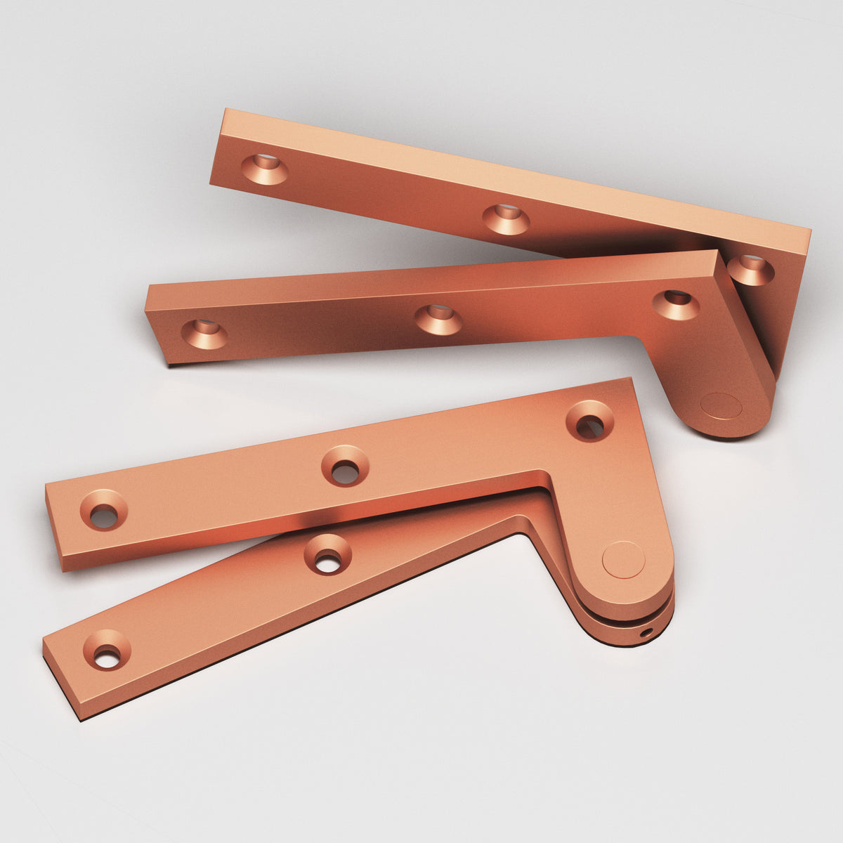 Colonial Bronze 5FH Removable Flat-Head Pin Pivot Hinge, 4-3/8 in (Pair) - Matte Satin Copper