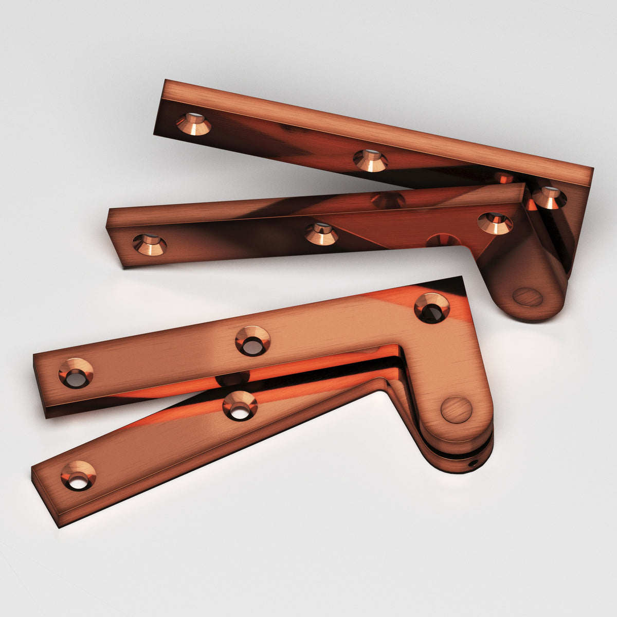 Colonial Bronze 5FH Removable Flat-Head Pin Pivot Hinge, 4-3/8 in (Pair) - Antique Copper
