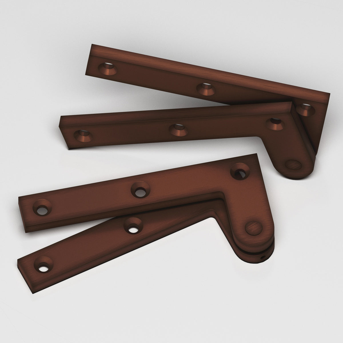 Colonial Bronze 5FH Removable Flat-Head Pin Pivot Hinge, 4-3/8 in (Pair) - Matte Antique Copper