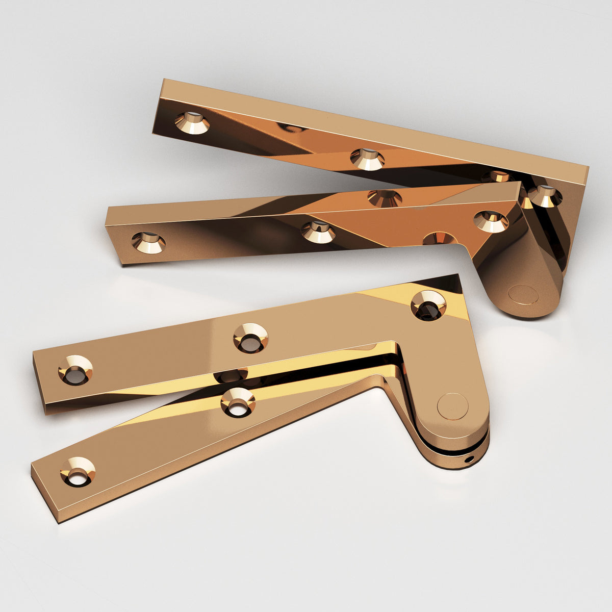 Colonial Bronze 5FH Removable Flat-Head Pin Pivot Hinge, 4-3/8 in (Pair) - Polished Bronze