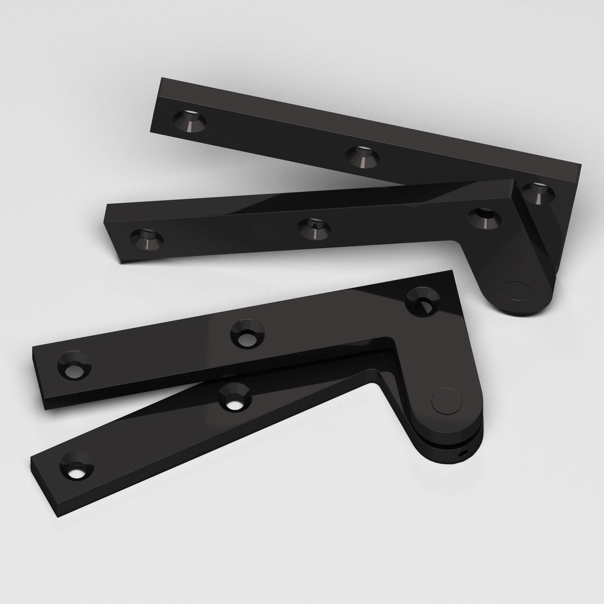 Colonial Bronze 5FH Removable Flat-Head Pin Pivot Hinge, 4-3/8 in (Pair) - Satin Black