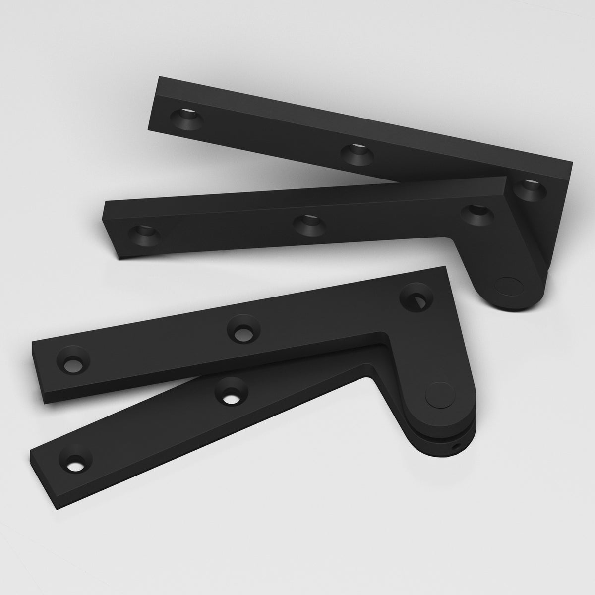 Colonial Bronze 5FH Removable Flat-Head Pin Pivot Hinge, 4-3/8 in (Pair) - Matte Satin Black