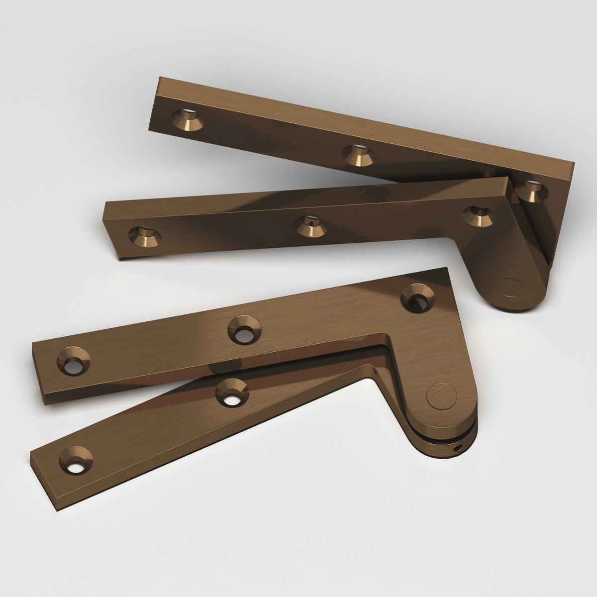 Colonial Bronze 5FH Removable Flat-Head Pin Pivot Hinge, 4-3/8 in (Pair) - Light Statuary Bronze