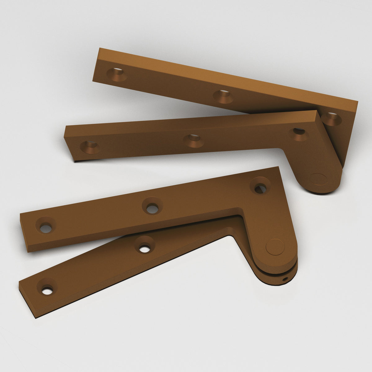 Colonial Bronze 5FH Removable Flat-Head Pin Pivot Hinge, 4-3/8 in (Pair) - Matte Light Statuary Bronze