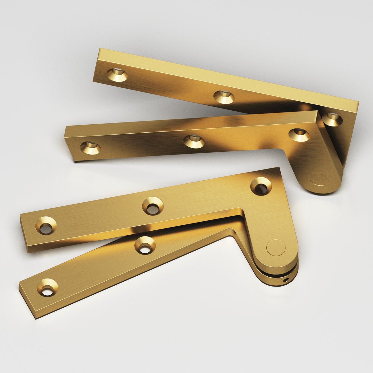 Colonial Bronze 5FH Removable Flat-Head Pin Pivot Hinge, 4-3/8 in (Pair) - Satin Brass