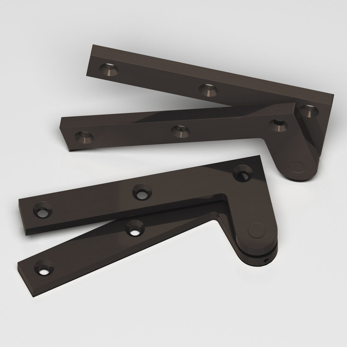 Colonial Bronze 5FH Removable Flat-Head Pin Pivot Hinge, 4-3/8 in (Pair) - Dark Statuary Bronze