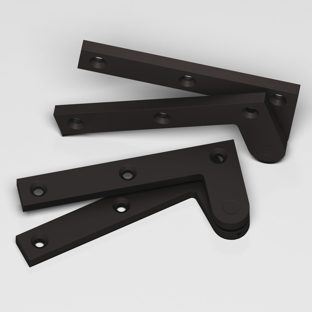 Colonial Bronze 5FH Removable Flat-Head Pin Pivot Hinge, 4-3/8 in (Pair) - Matte Dark Statuary Bronze