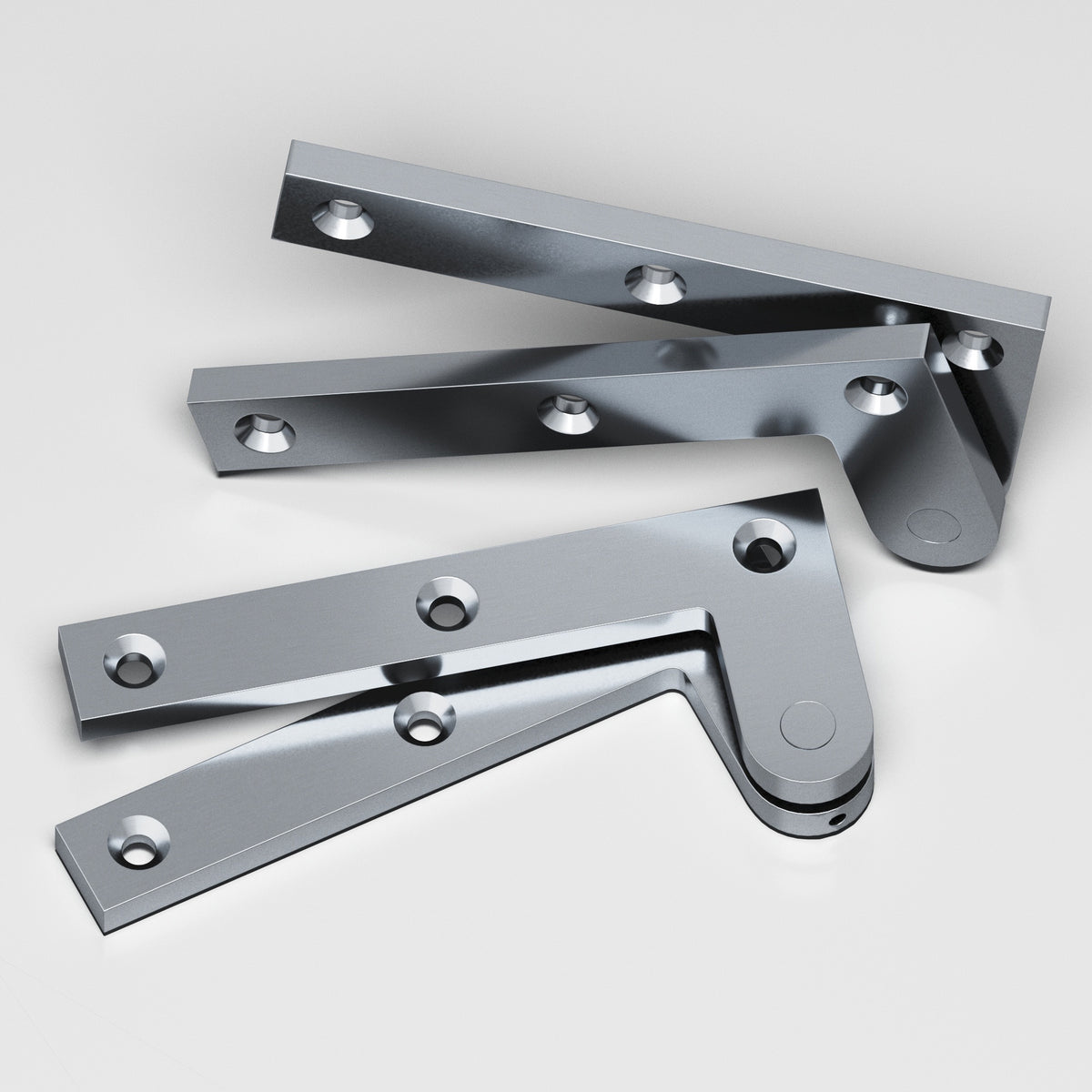 Colonial Bronze 5FH Removable Flat-Head Pin Pivot Hinge, 4-3/8 in (Pair) - Satin Chrome