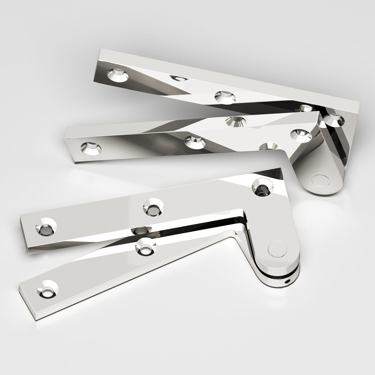 Colonial Bronze 5FH Removable Flat-Head Pin Pivot Hinge, 4-3/8 in (Pair) - Polished Nickel