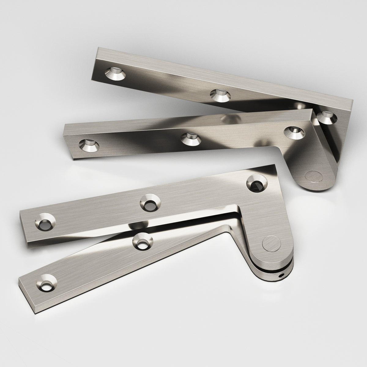Colonial Bronze 5FH Removable Flat-Head Pin Pivot Hinge, 4-3/8 in (Pair) - Satin Nickel