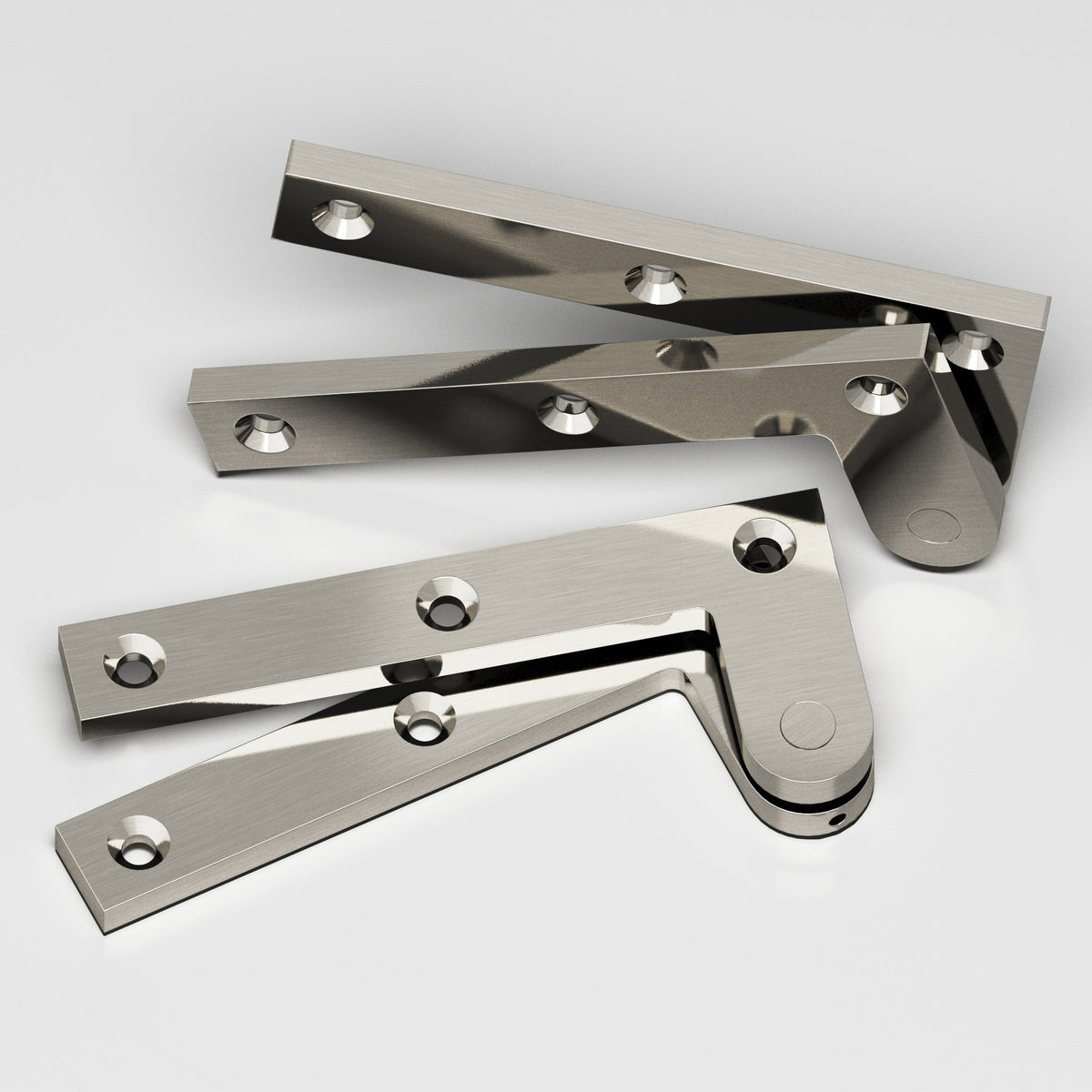 Colonial Bronze 5FH Removable Flat-Head Pin Pivot Hinge, 4-3/8 in (Pair) - Nickel Stainless