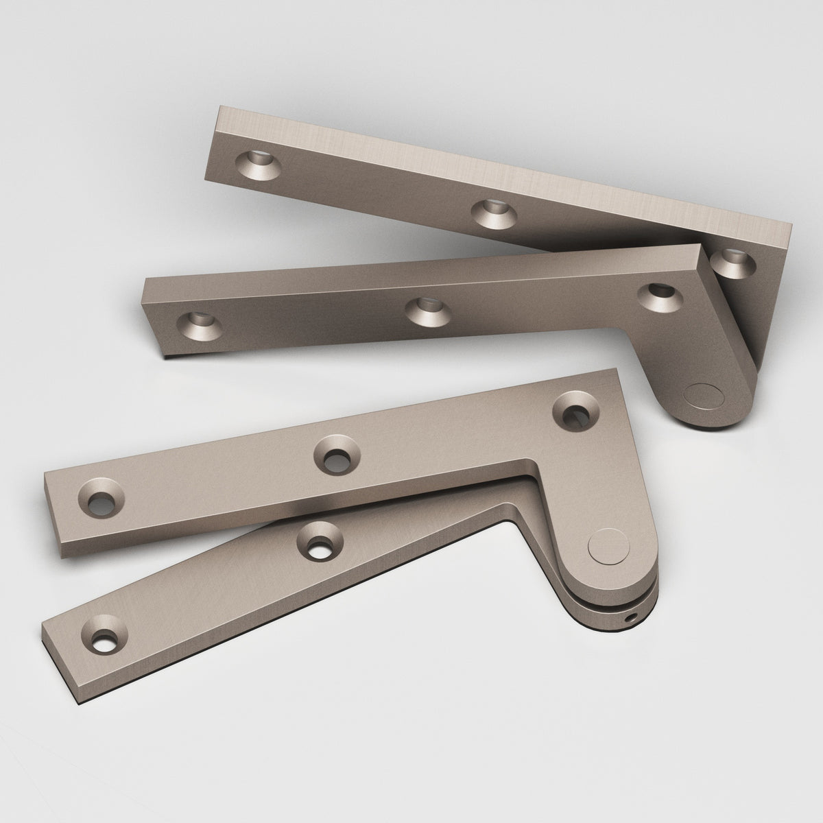 Colonial Bronze 5FH Removable Flat-Head Pin Pivot Hinge, 4-3/8 in (Pair) - Matte Satin Nickel