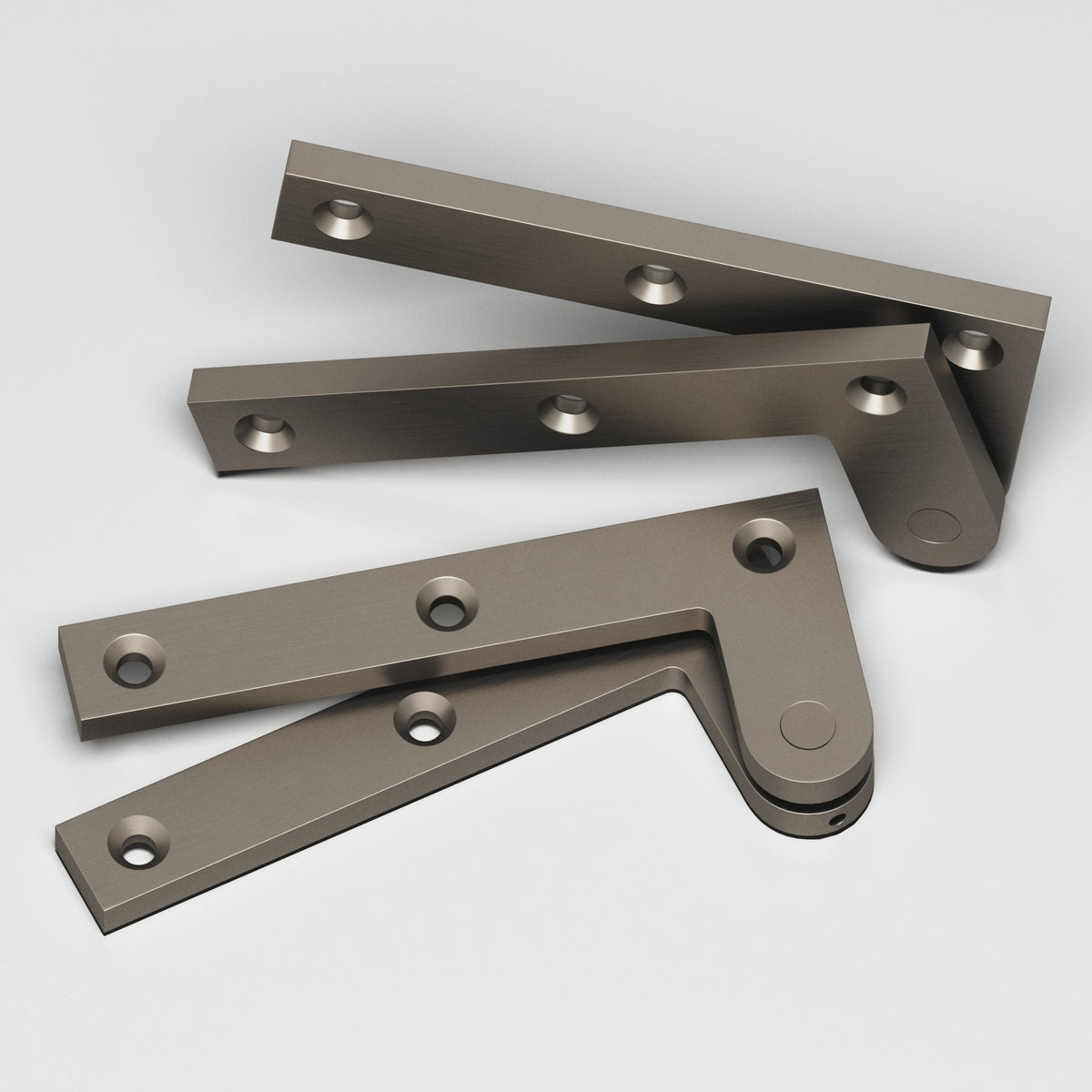 Colonial Bronze 5FH Removable Flat-Head Pin Pivot Hinge, 4-3/8 in (Pair) - Matte Pewter