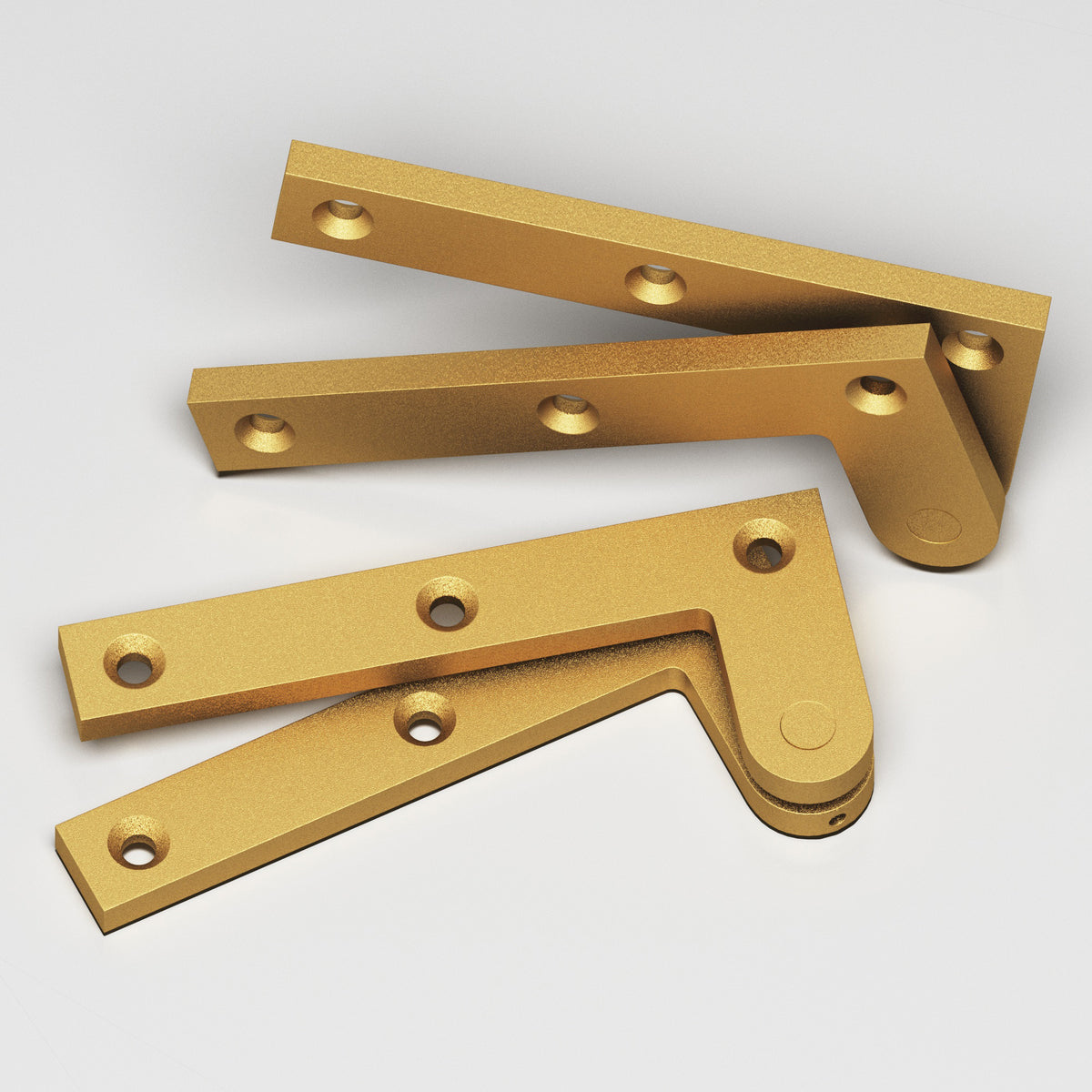 Colonial Bronze 5FH Removable Flat-Head Pin Pivot Hinge, 4-3/8 in (Pair) - Frost Brass™