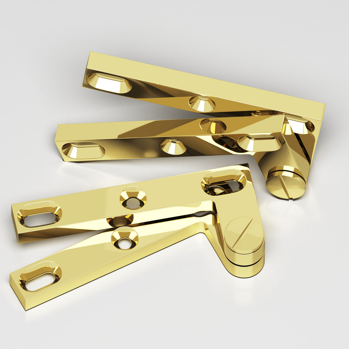 Colonial Bronze 6 Removable Screw Pivot Hinge, 4-3/8 in (Pair) - Polished Brass