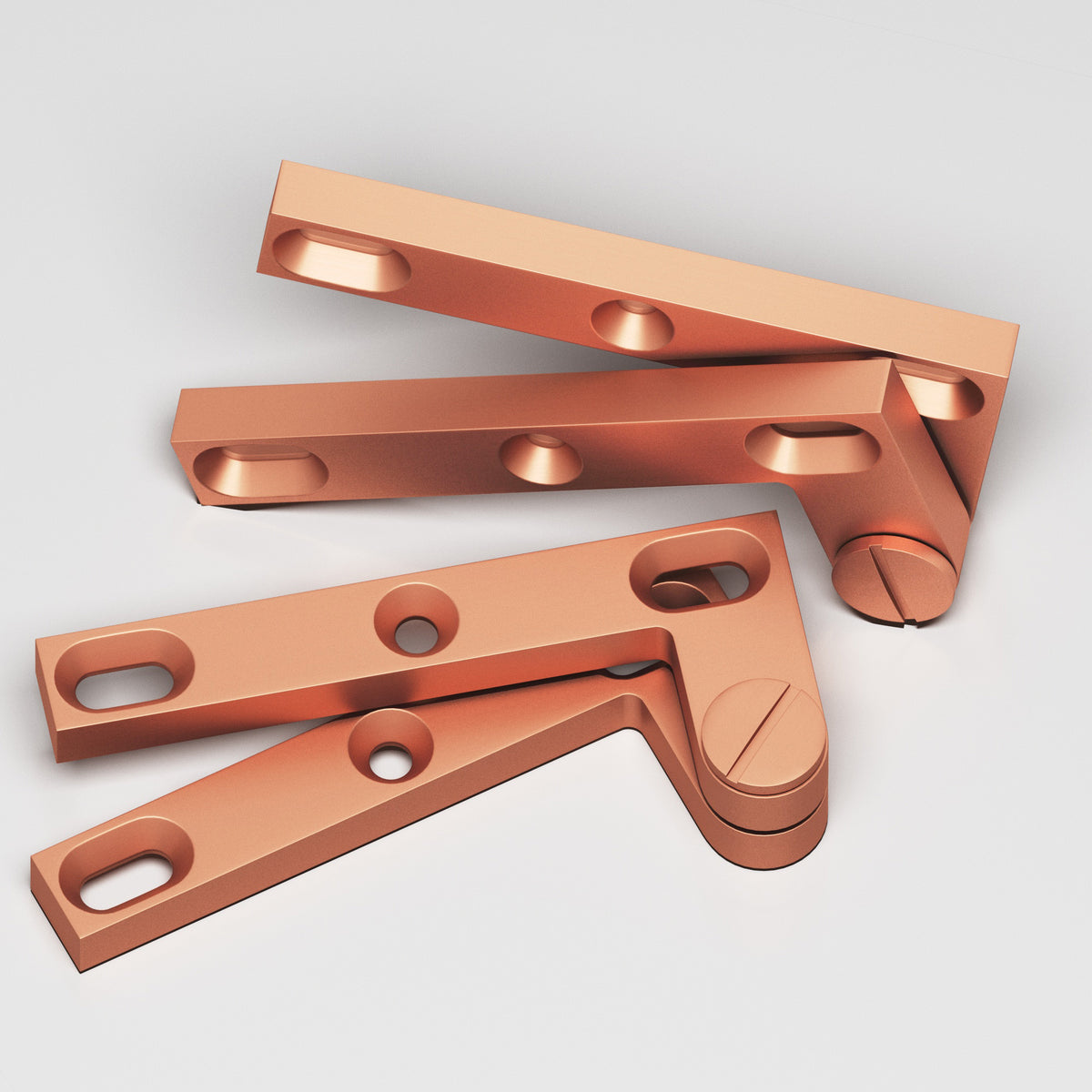 Colonial Bronze 6 Removable Screw Pivot Hinge, 4-3/8 in (Pair) - Matte Satin Copper