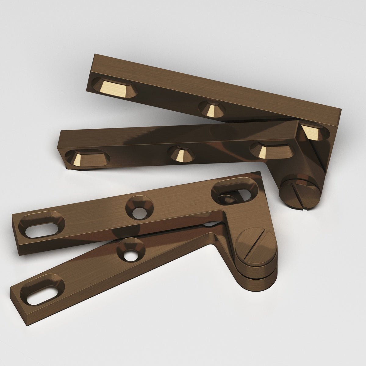 Colonial Bronze 6 Removable Screw Pivot Hinge, 4-3/8 in (Pair) - Light Statuary Bronze