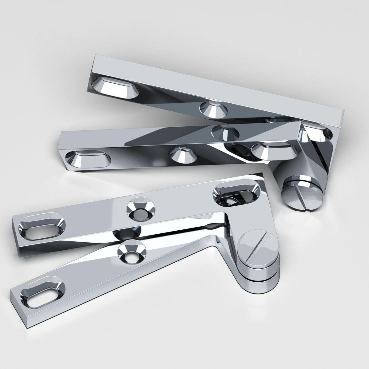 Colonial Bronze 6 Removable Screw Pivot Hinge, 4-3/8 in (Pair) - Polished Chrome