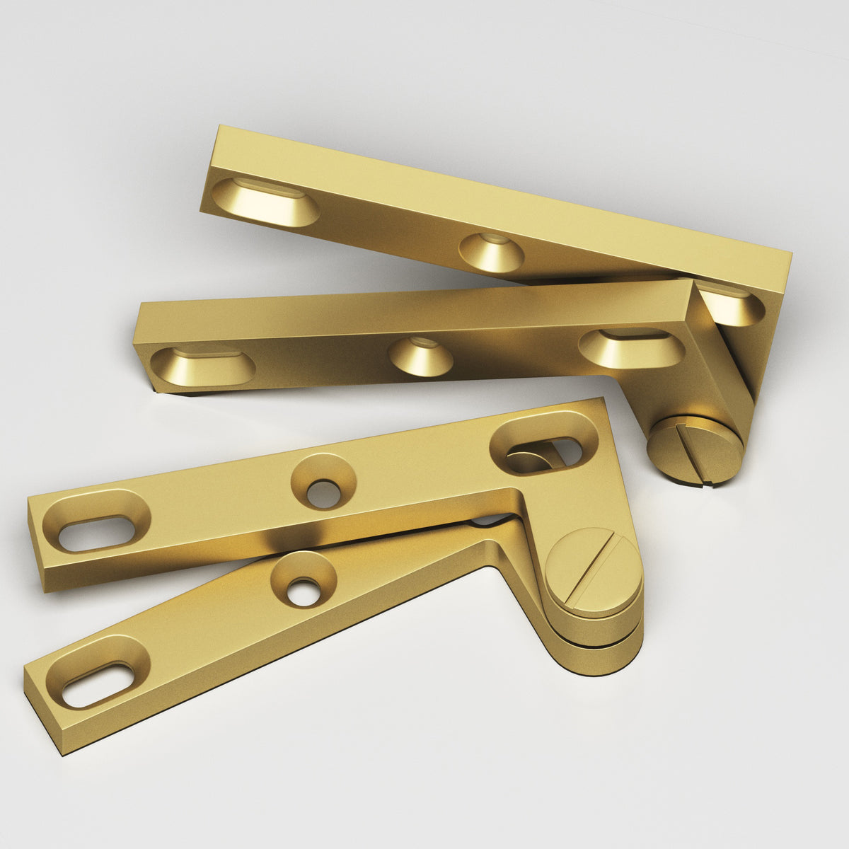 Colonial Bronze 6 Removable Screw Pivot Hinge, 4-3/8 in (Pair) - Matte Satin Brass