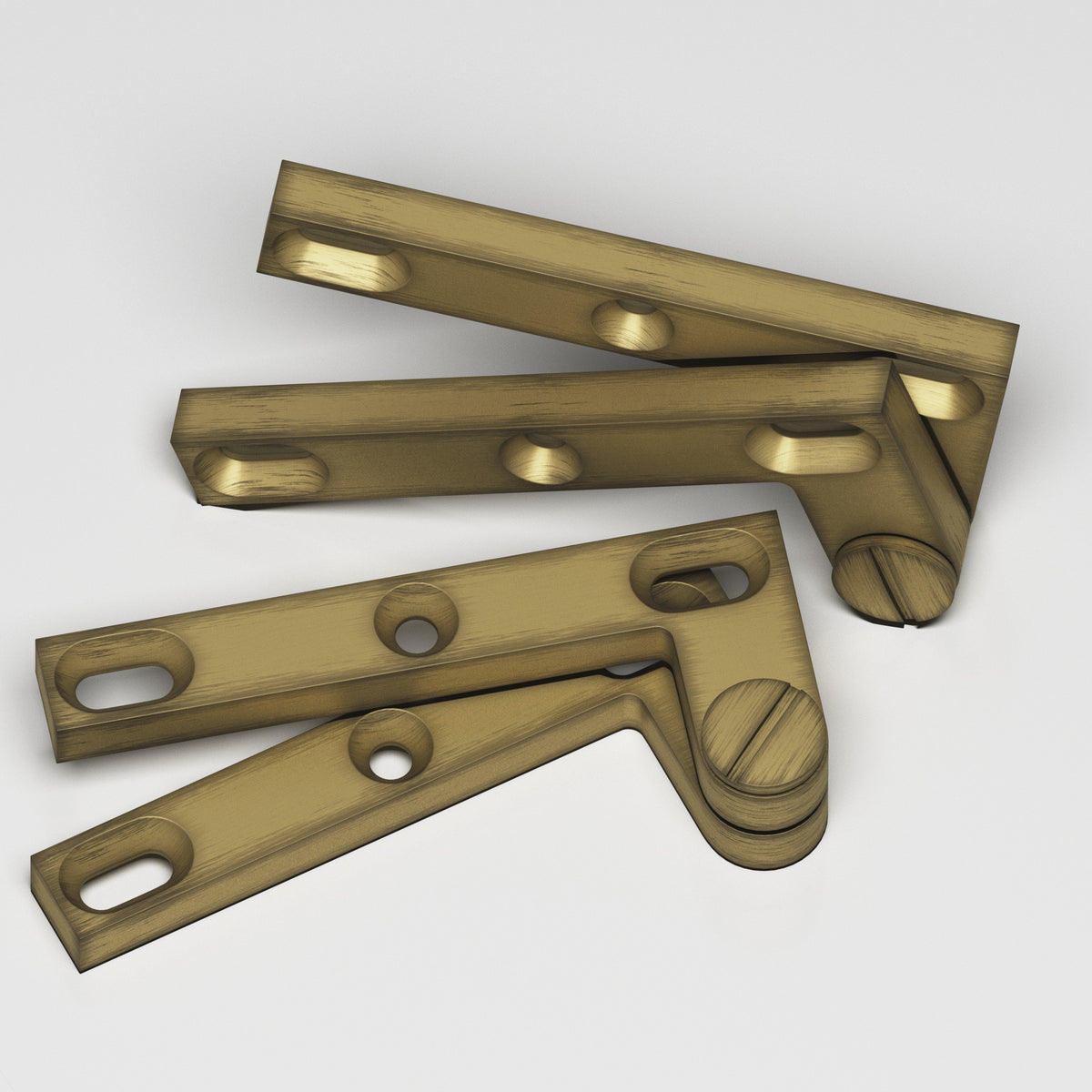 Colonial Bronze 6 Removable Screw Pivot Hinge, 4-3/8 in (Pair) - Matte Antique Satin Brass