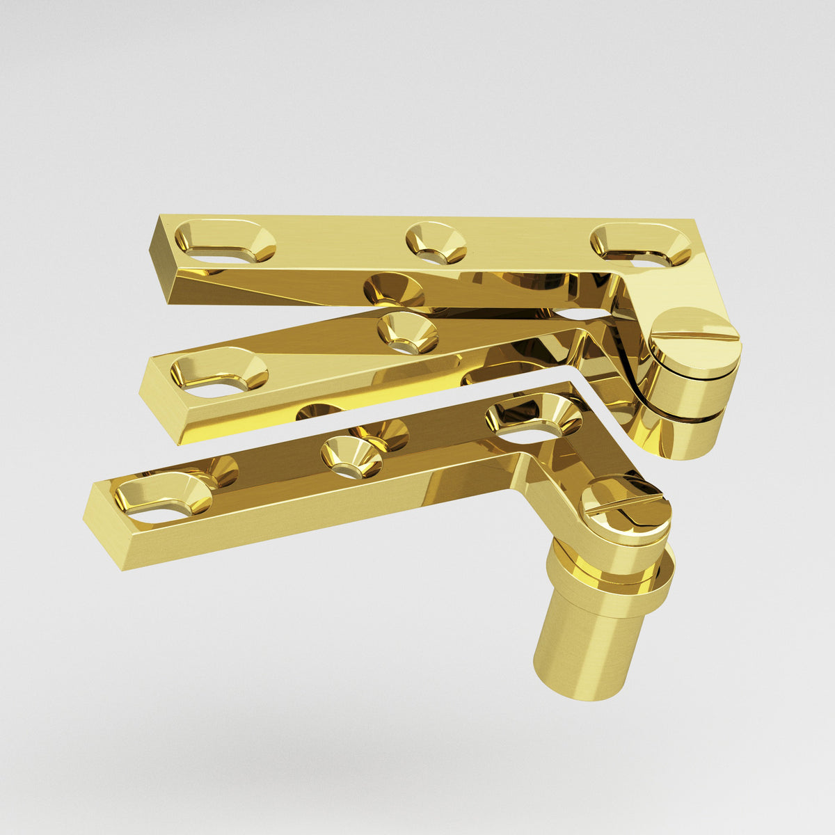 Colonial Bronze 6B Removable Screw Pivot Hinge for #8 Pivot Base (Pair) - Unlacquered Polished Brass