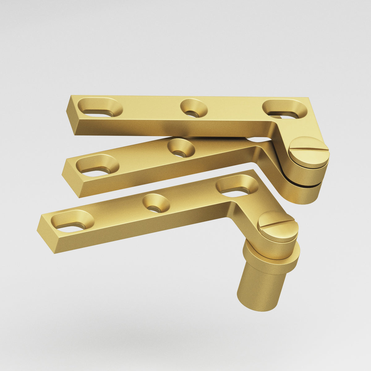 Colonial Bronze 6B Removable Screw Pivot Hinge for #8 Pivot Base (Pair) - Matte Satin Brass