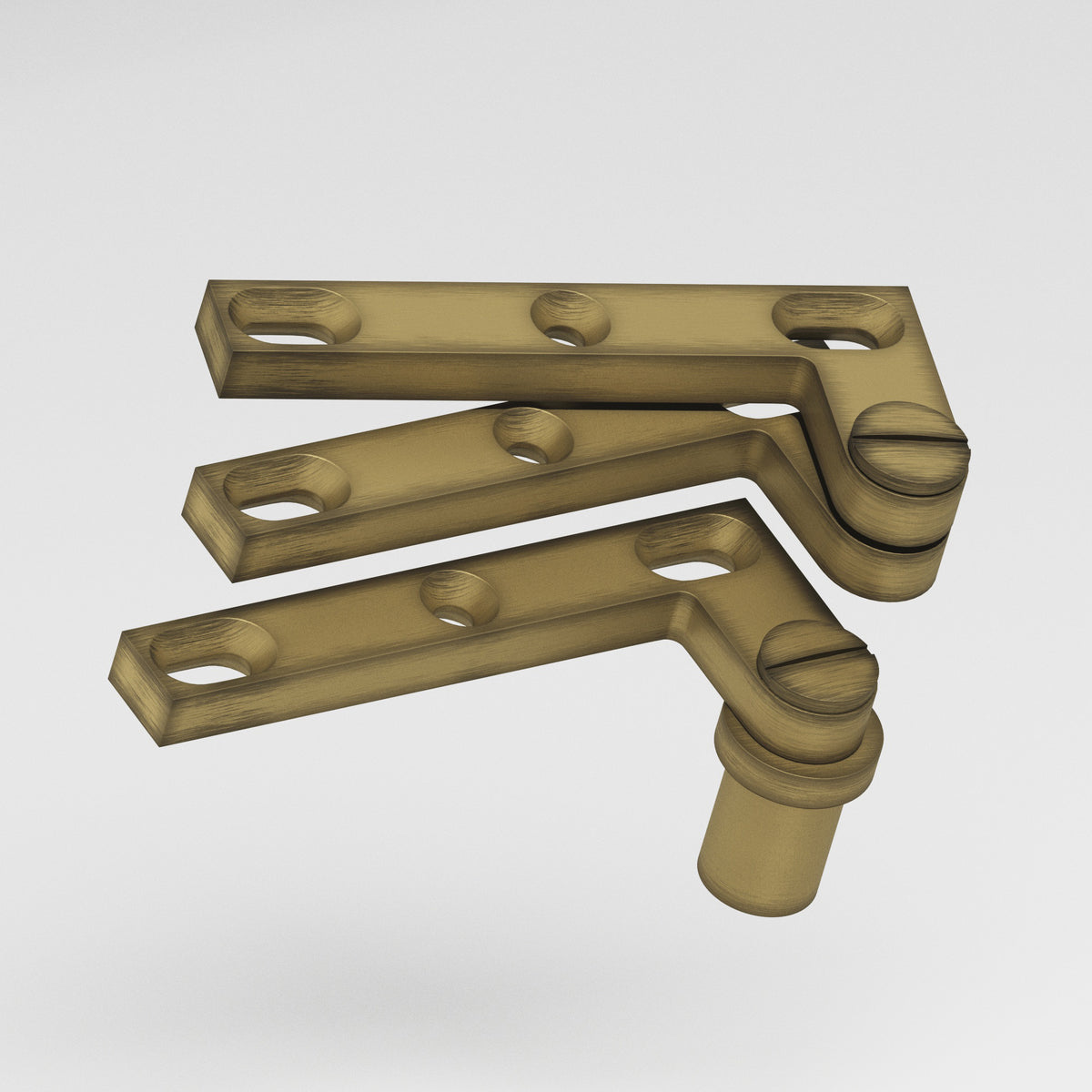Colonial Bronze 6B Removable Screw Pivot Hinge for #8 Pivot Base (Pair) - Matte Antique Satin Brass