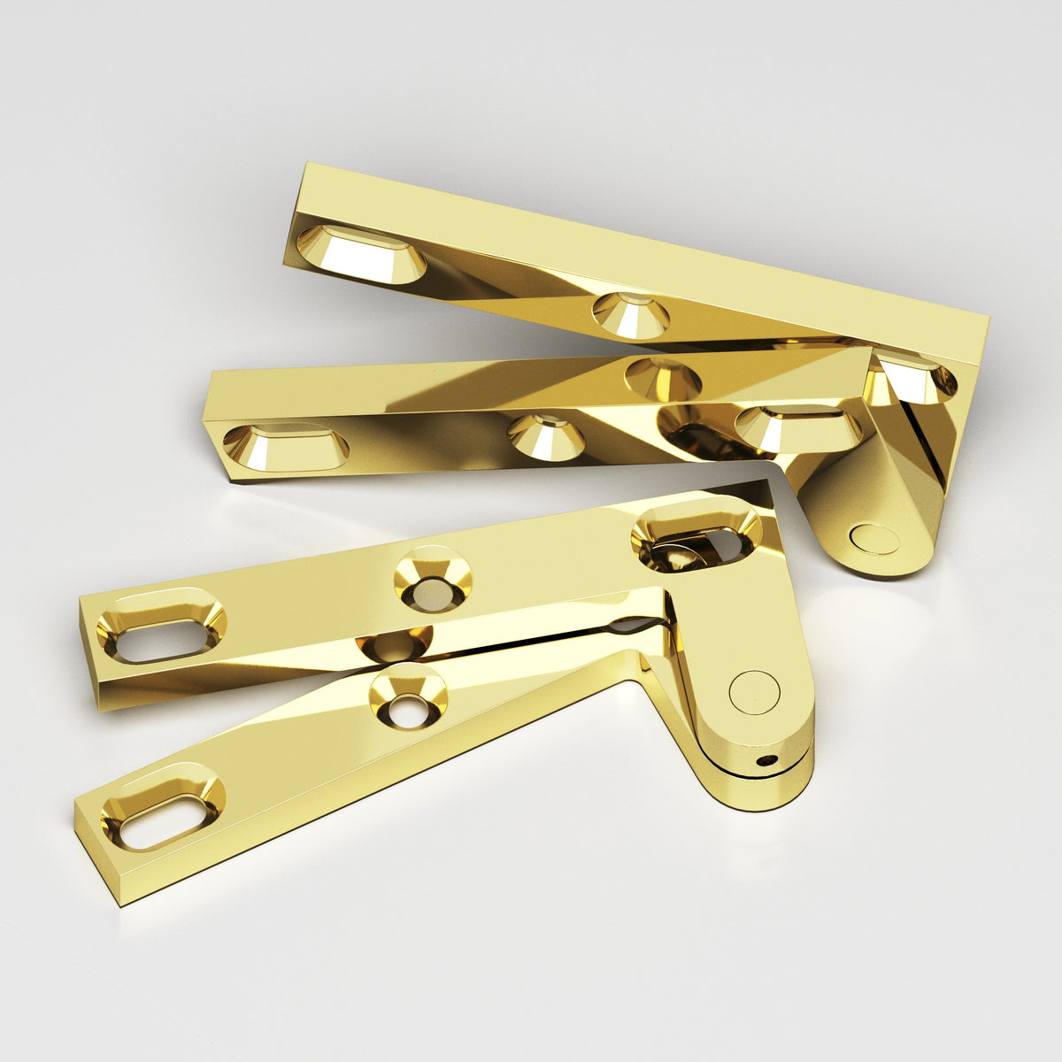 Colonial Bronze 6FH Removable Flat-Head Pin Pivot Hinge, 4-3/8 in (Pair) - Polished Brass