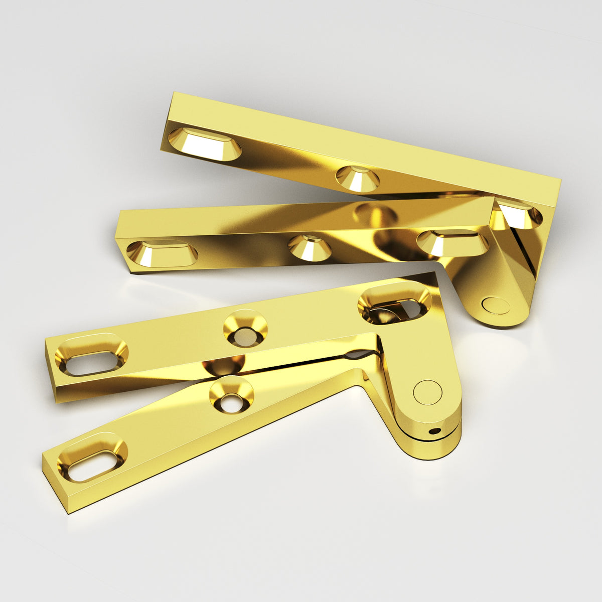 Colonial Bronze 6FH Removable Flat-Head Pin Pivot Hinge, 4-3/8 in (Pair) - French Gold